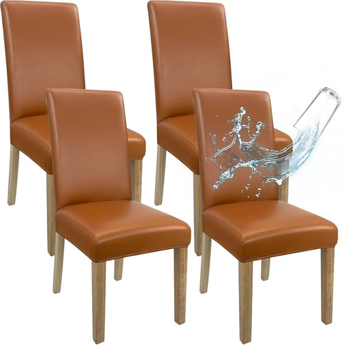 Orange leather chair - orange,